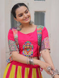 Captivating Pink Gota Patti Roman Silk Lehenga With Jacket Style Blouse - Zeel Clothing
