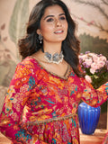 Captivating Pink Printed Silk Festival Wear Palazzo Suit With Dupatta - Zeel Clothing