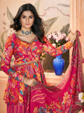 Captivating Pink Printed Silk Festival Wear Palazzo Suit With Dupatta - Zeel Clothing