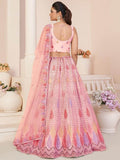 Captivating Pink Sequins Work Net Functions Wear Lehenga Choli - Zeel Clothing