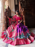 Captivating Purple Patola Printed Silk Festival Wear Lehenga Choli - Zeel Clothing