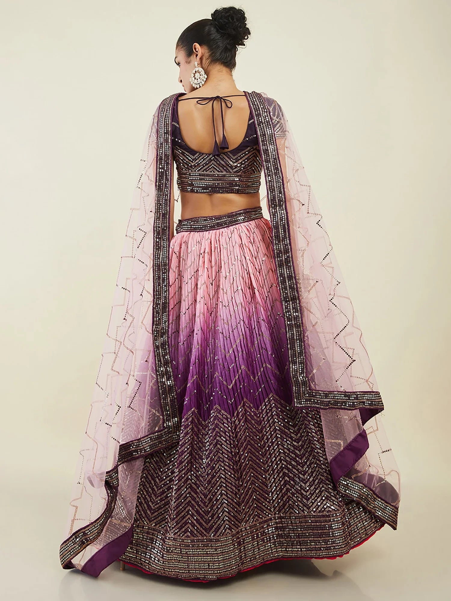 Captivating Purple Sequins Art Silk Events Wear Lehenga Choli - Zeel Clothing
