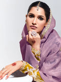 Captivating Purple Sequins Organza Event Wear Saree With Blouse - Zeel Clothing
