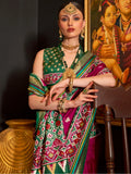 Captivating Rani Pink Patola Printed Silk Traditional Saree With Blouse - Zeel Clothing