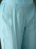 Captivating Sky Blue Embroidered Organza Pant Suit With Dupatta - Zeel Clothing