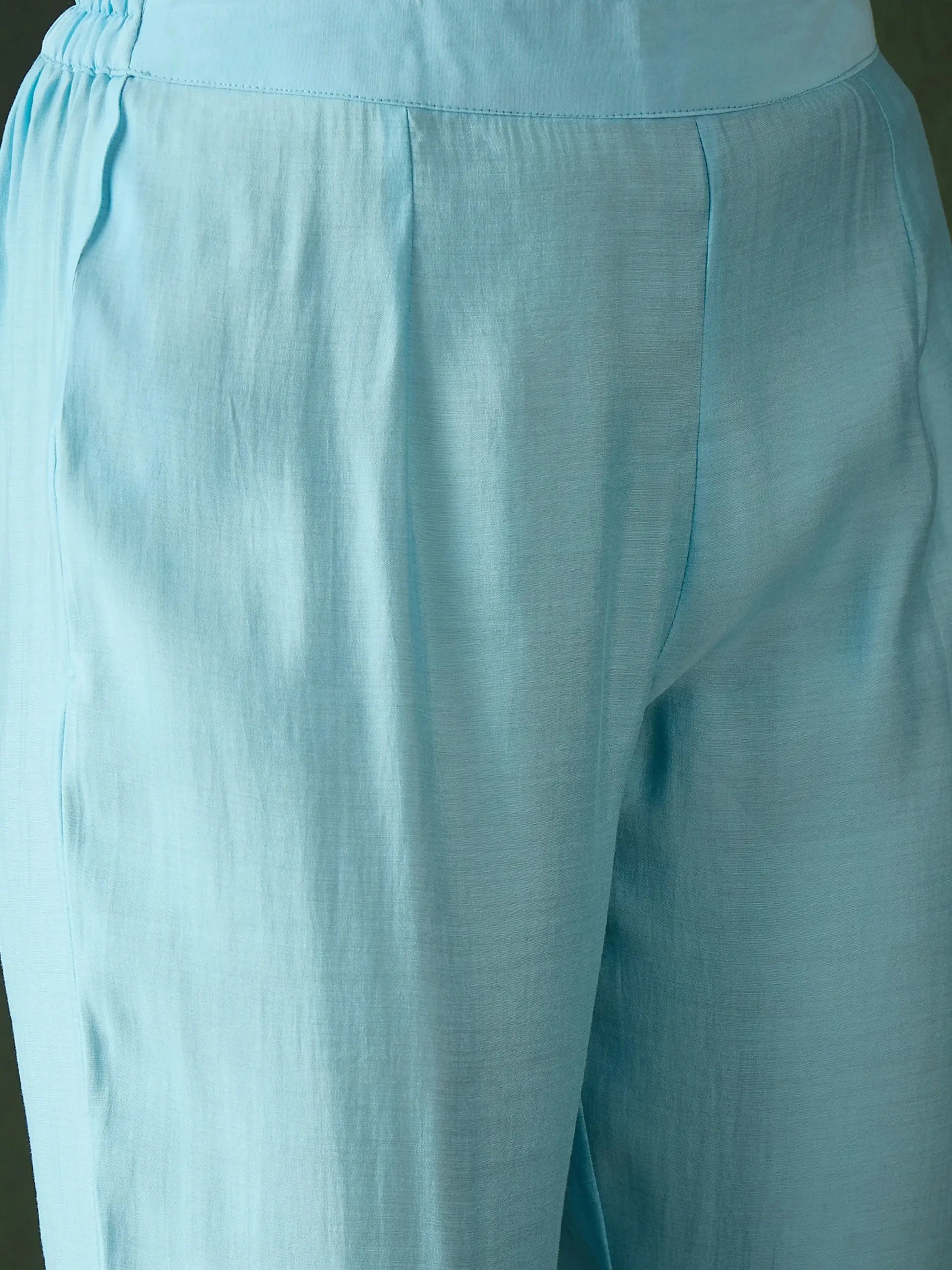 Captivating Sky Blue Embroidered Organza Pant Suit With Dupatta - Zeel Clothing