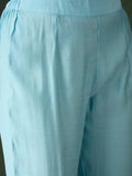 Captivating Sky Blue Embroidered Organza Pant Suit With Dupatta - Zeel Clothing
