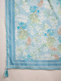 Captivating Sky Blue Embroidered Organza Pant Suit With Dupatta - Zeel Clothing