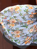 Captivating Sky-Blue Floral Printed Satin Function Wear Saree With Blouse - Zeel Clothing