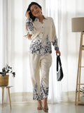 Stunning White Digital Printed Lycra Event Wear Co-Ord Set