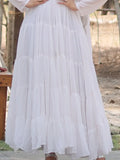 Captivating White Georgette Festival Wear Gown With Dupatta - Zeel Clothing