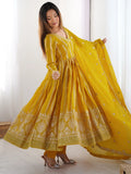 Captivating Yellow Sequins Georgette Haldi Wear Suit Pant With Dupatta - Zeel Clothing