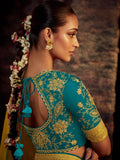 Captivating Yellow Woven Silk Haldi Wear Saree With Blouse - Zeel Clothing
