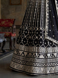 Charming Black Embroidered Georgette Party Wear Lehenga Choli With Dupatta