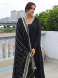 Charming Black Georgette Reception Wear Anarkali Suit Pant - Zeel Clothing