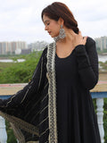 Charming Black Georgette Reception Wear Anarkali Suit Pant - Zeel Clothing