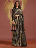 Charming Black Handloom Weaving Viscose Saree With Blouse - Zeel Clothing