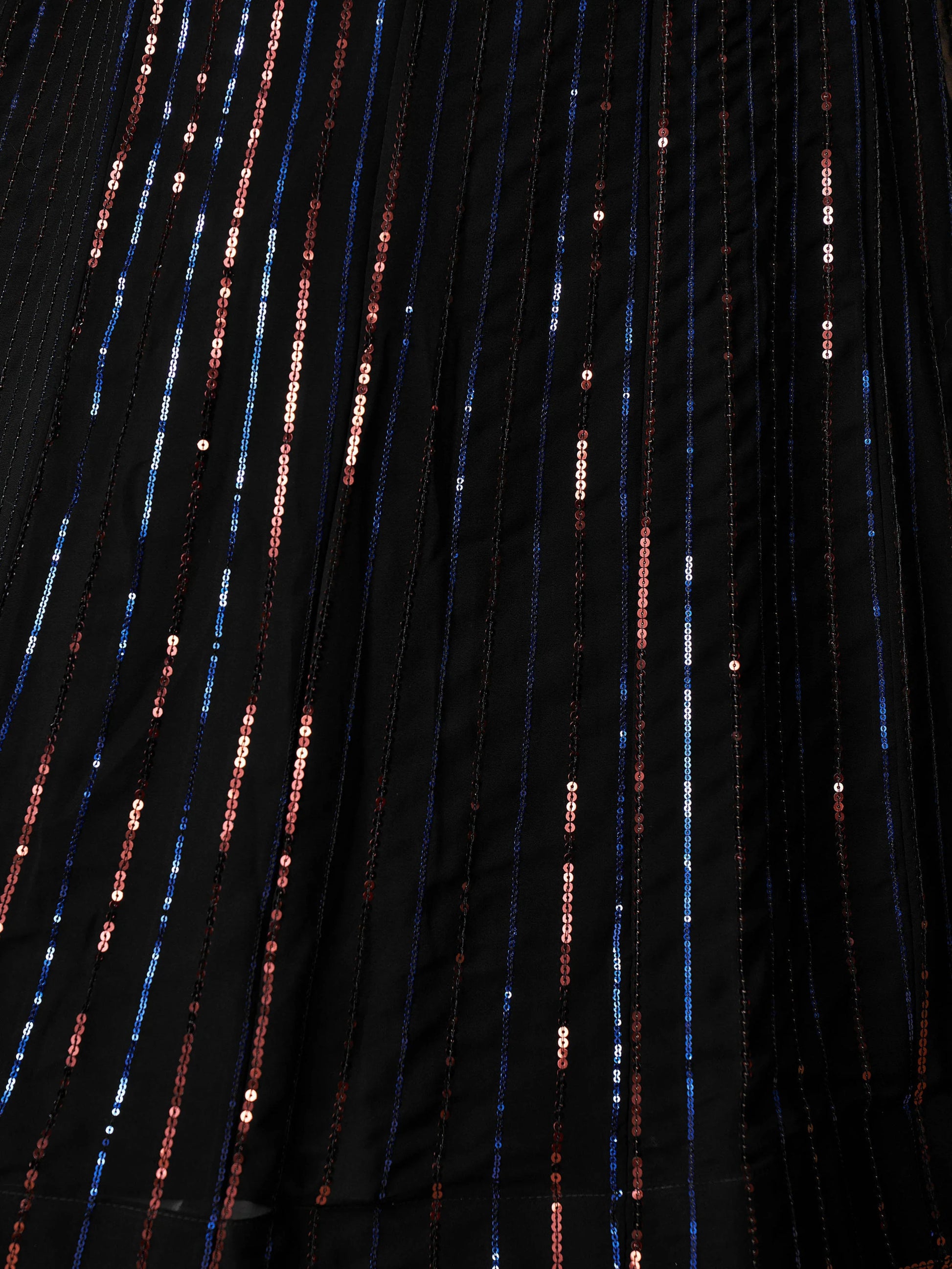 Charming Black Sequins Georgette Party Wear Lehenga Choli With Dupatta - Zeel Clothing