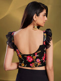 Charming Black Sequins Georgette Reception Wear Lehenga Choli - Zeel Clothing