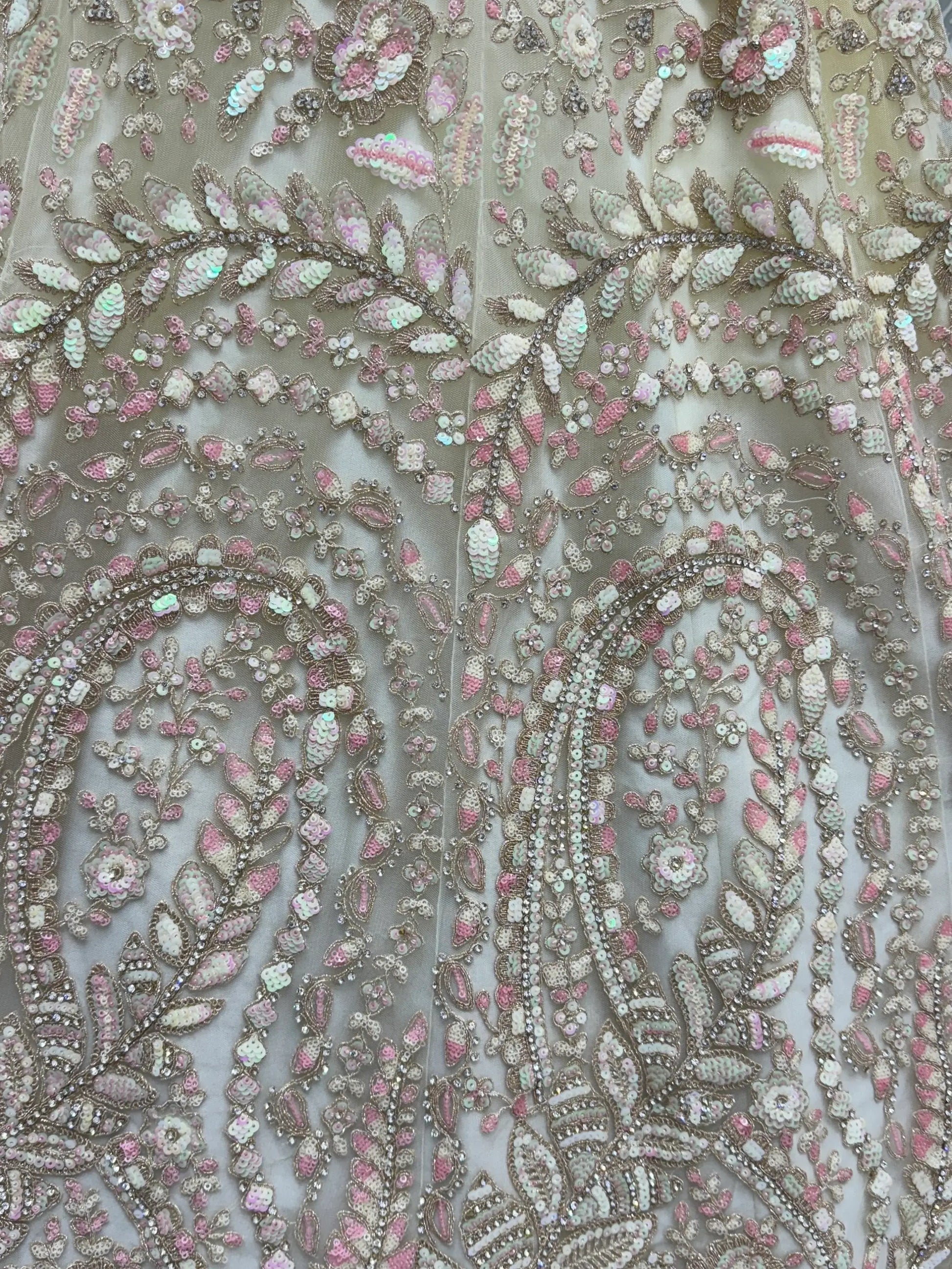 Charming Cream Zircon Work Net Bridesmaid Lehenga Choli With Dupatta - Zeel Clothing