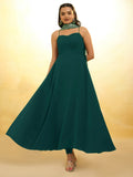 Charming Dark Green Georgette Mehendi Wear Salwar Suit - Zeel Clothing