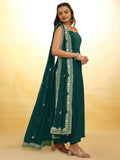 Charming Dark Green Georgette Mehendi Wear Salwar Suit - Zeel Clothing