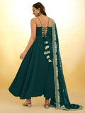 Charming Dark Green Georgette Mehendi Wear Salwar Suit - Zeel Clothing