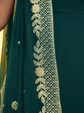 Charming Dark Green Georgette Mehendi Wear Salwar Suit - Zeel Clothing