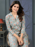 Charming Grey Digital Printed Rayon Top Palazzo Co-Ord Set - Zeel Clothing