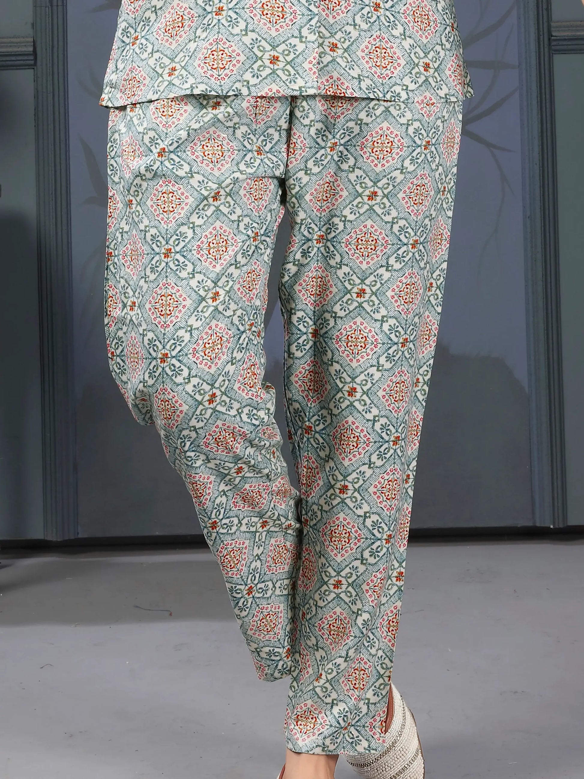Charming Grey Digital Printed Rayon Top Palazzo Co-Ord Set - Zeel Clothing