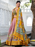 Charming Lilac Kalamkari Printed Silk Traditional Lehenga Choli - Zeel Clothing