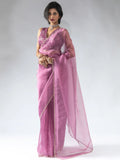 Charming Magenta Border Work Organza Pre-Stitched Saree With Blouse - Zeel Clothing