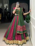 Charming Maroon Gota Patti Lace Rayon Festive Wear Lehenga Choli With Dupatta - Zeel Clothing