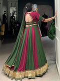 Charming Maroon Gota Patti Lace Rayon Festive Wear Lehenga Choli With Dupatta - Zeel Clothing