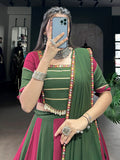 Charming Maroon Gota Patti Lace Rayon Festive Wear Lehenga Choli With Dupatta - Zeel Clothing