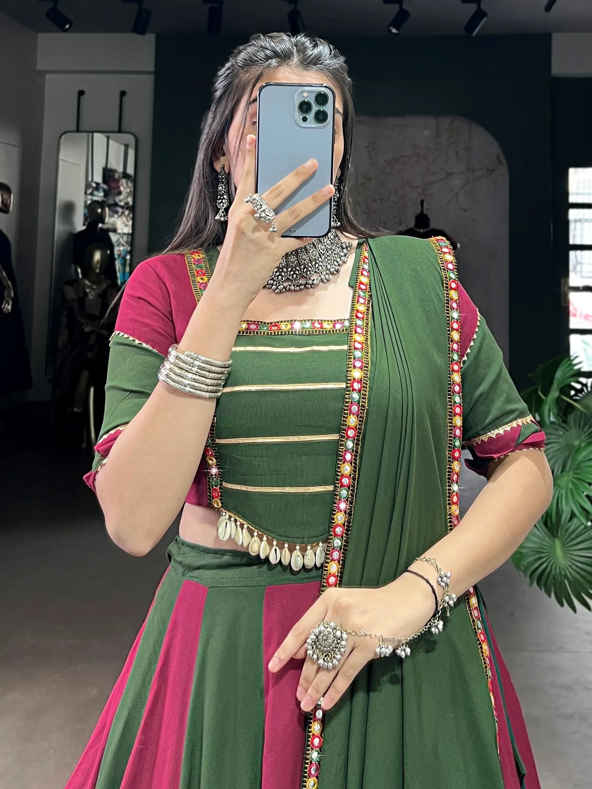 Charming Maroon Gota Patti Lace Rayon Festive Wear Lehenga Choli With Dupatta - Zeel Clothing