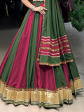 Charming Maroon Gota Patti Lace Rayon Festive Wear Lehenga Choli With Dupatta - Zeel Clothing