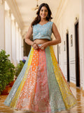 Charming Multi-Color Embroidered Georgette Party Wear Lehenga Choli - Zeel Clothing