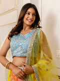 Charming Multi-Color Embroidered Georgette Party Wear Lehenga Choli - Zeel Clothing