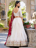 Charming Off-White Sequins Silk Wedding Lehenga Choli With Dupatta - Zeel Clothing