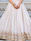 Charming Off-White Sequins Silk Wedding Lehenga Choli With Dupatta - Zeel Clothing