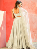 Charming Off-White Sequins Work Georgette Traditional Lehenga Choli - Zeel Clothing