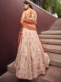 Charming Peach Embroidered Rayon Engagement Wear Lehenga Choli - Zeel Clothing
