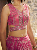 Charming Peach Zari Silk Ceremonial Wear Lehenga Choli With Dupatta - Zeel Clothing