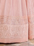 Charming Pink Sequins Georgette Lehenga Choli With Dupatta - Zeel Clothing
