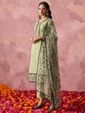 Charming Pista Green Thread Embroidery Georgette Pant Suit - Zeel Clothing