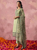 Charming Pista Green Thread Embroidery Georgette Pant Suit - Zeel Clothing