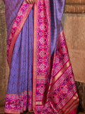 Charming Purple Patola Printed Silk Traditional Saree With Blouse - Zeel Clothing