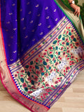 Charming Purple Pichwai Printed Silk Festive Wear Saree With Blouse - Zeel Clothing