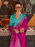 Charming Rani Pink Weaving Silk Event Wear Saree With Blouse - Zeel Clothing